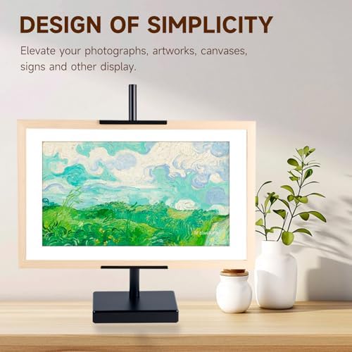 Adjustable Tabletop Easel Stand for Picture Frames up to 29" H - Metal Frame Holder Stand for Sign, Artwork, Canvas Display - Compact Black Small Easel Stands for Home Office Galleries (Black) - Image 3