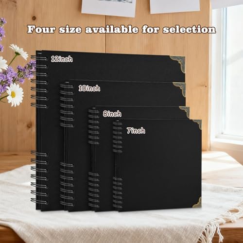 Scrapbook Album 8x8 Inch - Hardcover Kraft Paper Photo Album with 80 Pages, Memory Book for Wedding, Anniversary, Family, Christmas, Baby Shower, Ideal for Preserving Precious Moments - Image 6