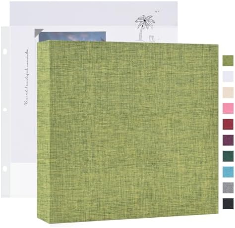Mublalbum 8x8 Inch 3 Ring DIY Scrapbook Photo Album 40 Pages, Green by Mublalbum