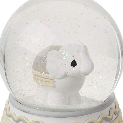 Precious Moments 179303 Love You Tons Resin/Glass Elephant Musical Snow Globe, Gray Chevron - Image 2