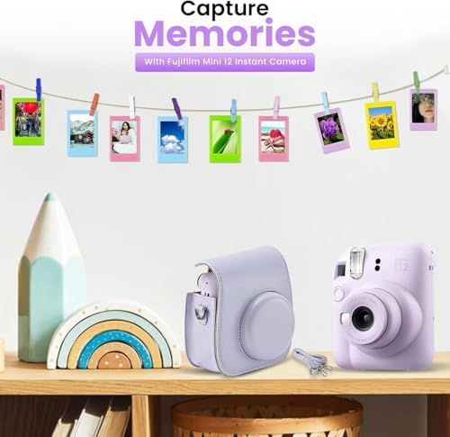 Fujifilm Instant Mini 12 Camera + Accessory Bundle & Compatible Custom Case + Fuji Instant (20 Shots) Designer Mini Photo Album (60 Pockets) (Lilac Purple) - Image 2
