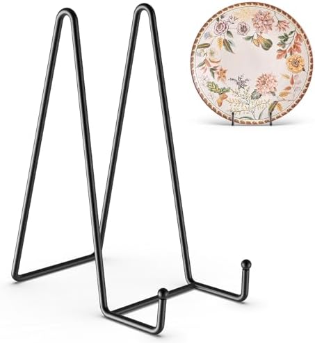3 Pack 10 Inch Plate Stands for Display Metal Picture Stand Plate Holder by HONGYUTAI