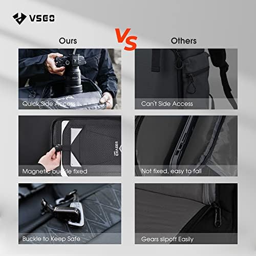 VSGO Black Snipe 20L Camera Backpack with Removable Padded Dividers - Image 4