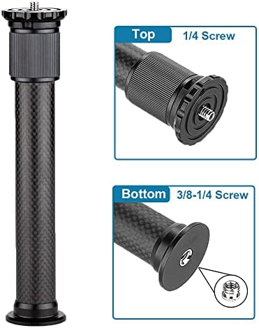 Carbon Fiber Tripod Extension Two-Section Rod Central Column Extender Tube for Photo Studio Monopod DSLR Camera Microphone Stand - Image 3