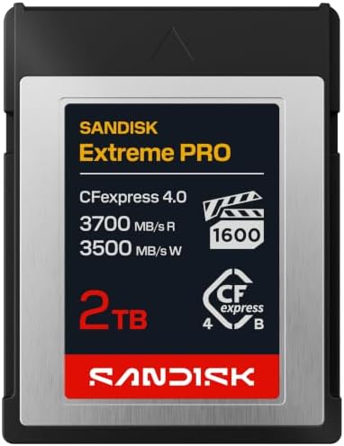 SANDISK 2TB Extreme PRO CFexpress 4.0 Type B, up to 3700 MB/s Read speeds - SDCFEB-2T00-GN4NN by Unknown