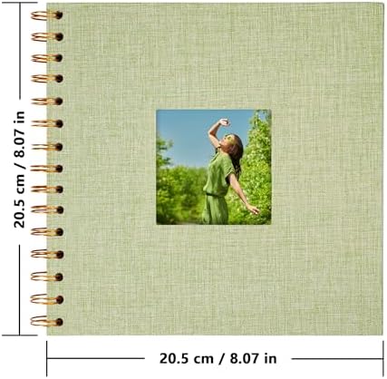 Scrapbook Photo Album, Linen Covered, 8x8 Inches, 20 Sheets/40 Pages - Image 3