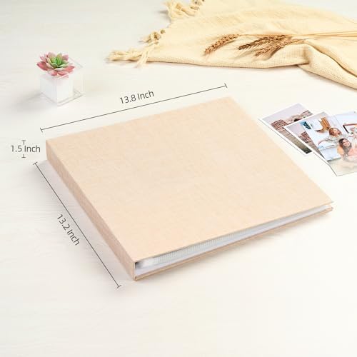 Mublalbum 12x12 Inch 3 Ring DIY Scrapbook Photo Album 80 Pages, Beige - Image 2