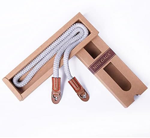 DOROM Vintage Handmade Cotton Leather Rope Camera Neck Strap for Micro Single and DSLR Camera Long Silver - Image 3