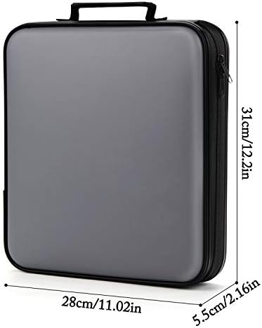 DVD Storage CD Case Holder: 160 Capacity CD Sleeves Black Disc Cases Binder for Car - CD Hard Organizer Box - Large DVD Wallet for Movie/Music/Game & Portable CD Book - Image 2