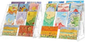 4 Tier Card Stand, 2Pack Clear Card Display for Greeting Cards, Postcards, Stickers,Sports Cards,Trading Card,Tiered display rack,Retail Photos Shelf for Vendors Craft Collection Show (2Pack-4Tier) by Rusnugic