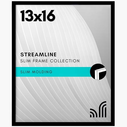 Americanflat 13x16 Picture Frame - Slim Molding - Black by Americanflat