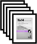 Americanflat 11x14 Picture Frame 5-Pack - Matted to 8x11 - Black by Americanflat