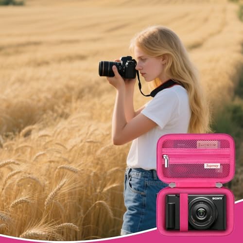 Hard Travel Case for Sony ZV-1, ZV-1F, ZV-1 II Camera, Rosered - Image 7