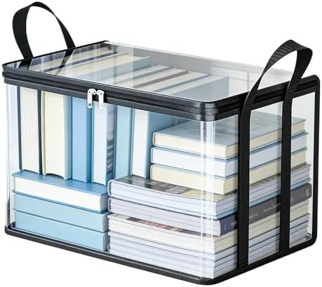 1 Pack Clear Comic Book Storage Container, Black by SKYJORMY
