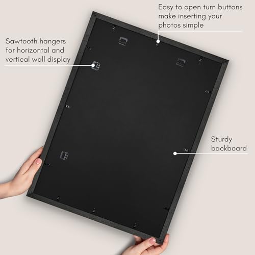 Americanflat 20x28 Poster Frame - Matted to 16x24 - Black - Image 6