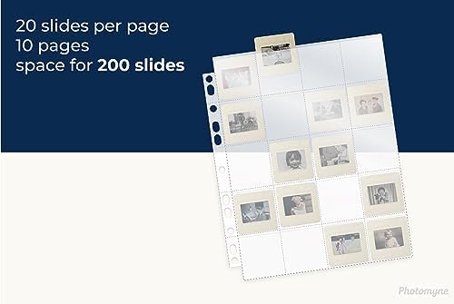Photomyne Protective Photo Pages – 10 Pack, Holds 200 Slides Total - Image 2