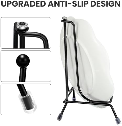 Chumia 18 Pcs Anti Slip Plate Stands for Display, Black, 6 Inch - Image 3