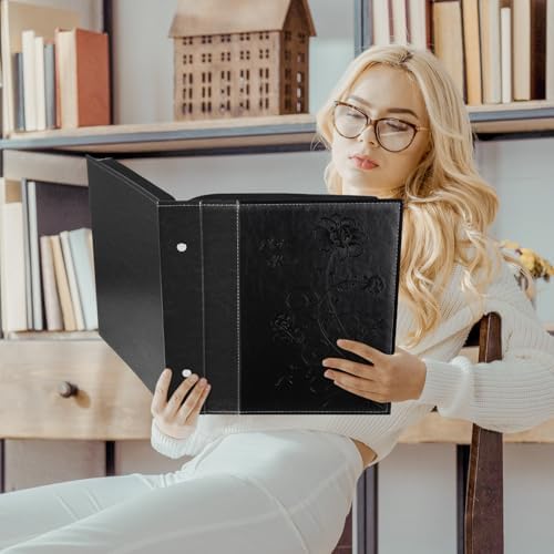 Artmag Photo Picutre Album 4x6 400 Photos, Extra Large Capacity Leather Cover Wedding Family Photo Albums Holds 400 Vertical 4x6 Photos with Black Pages(Black) - Image 6