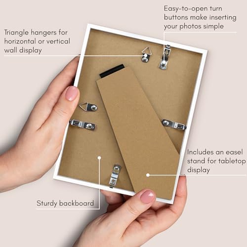Americanflat 5x7 Picture Frame - Slim Molding - White - Image 6