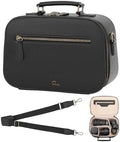 Camera Sling Bag, Waterproof PU Leather Crossbody Camere Bag for Photographers, Small Shockproof Case with Removable Dividers for DSLR/SLR/Mirrorless, 4L Black by Divvia