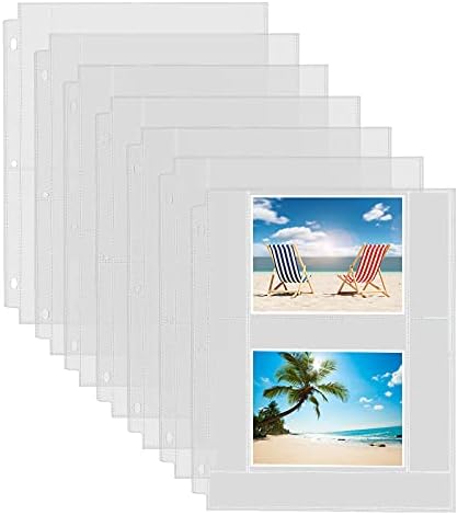 Fabmaker 30 Pack 4x6 Photo Sleeves for 3 Ring Binder, Hold 120 Photos by Fabmaker