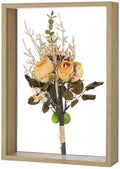 M METERXITY 1-Pack Dried Flower Frame, 8 x 12 Inch Double Acrylic Wooden Dried Flower Photo Floating Frame for Tabletop/DIY/Handicrafts [Wood Color] by MMETERXITY