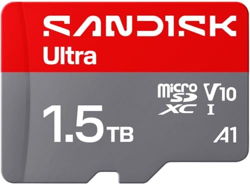 SANDISK 1.5TB Ultra microSD UHS-I Card - Up to 195MB/s Read Speed, Full HD Video, V10, U1, C10, A1 - SDSQUJQ-1T50-GZ6MA by Unknown