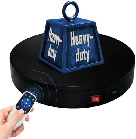 Remote Motorized Electric Turntable Rotating Display Stand Spinning Rotating Platform 360 Photography Turntable lazy susan base giratoria para for Photography,Display,3D Scan,Exhibition rotating table by ComXim