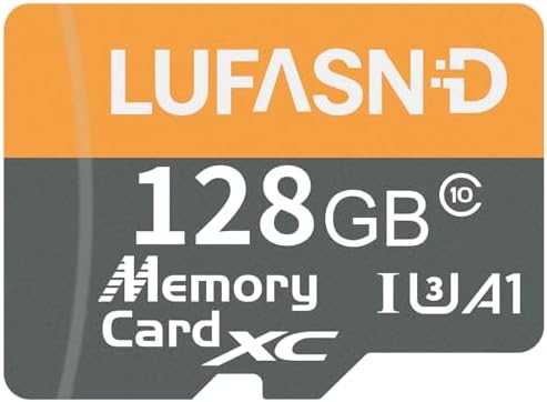 128GB Micro SD Card with Adapter, High Speed U3 C10 V30 SDXC Memory Card Up to 100MB/s, 4K Video Recording for GoPro, Smartphone, Camera, Tablet, Dash Cam by Unknown