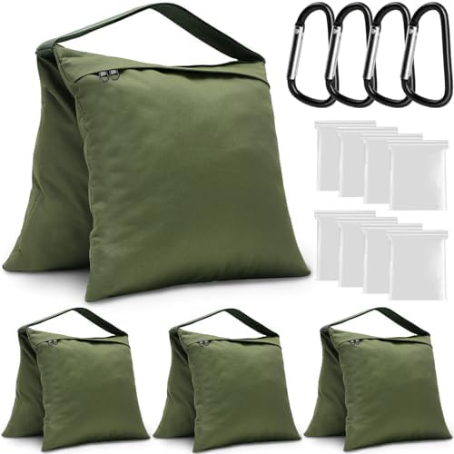 4 Packs Green Sandbag Weight Bags for Light Photography Video Equipment by Aimosen