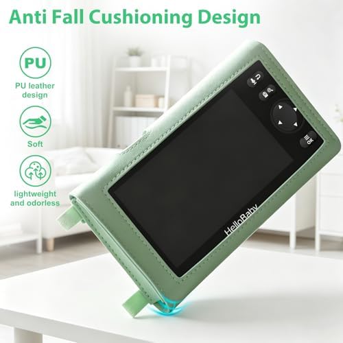 HelloBaby 5" Green Baby Monitor Case - Compatible with HB6550 Monitor, Waterproof-Resistant Green Travel Case with Carrying Strap - Scratch-Resistant Storage for Portable Baby Monitoring - Image 3