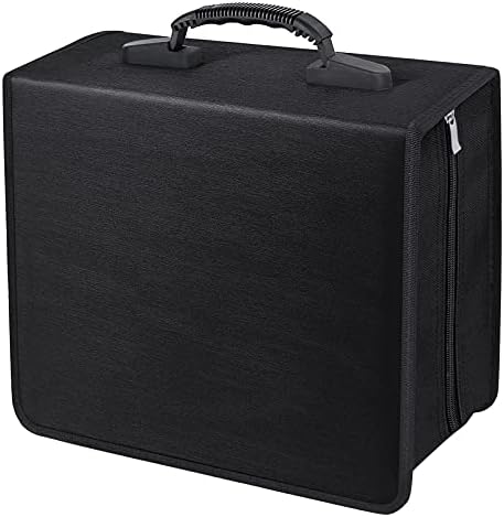 Siveit CD/DVD Case Binder - 400 Capacity Disc Case Booklet Album Box (Black) by Siveit