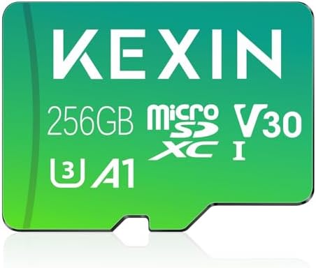 KEXIN 256GB Micro SD Card with Adapter - Up to 90MB/s 4K, V30, A1, C10, 4K UHD High Speed microSDXC UHS-I Memory Card Compatible with Action Camera Drone Game Console Smartphone Tablet,256 G,Single by Home