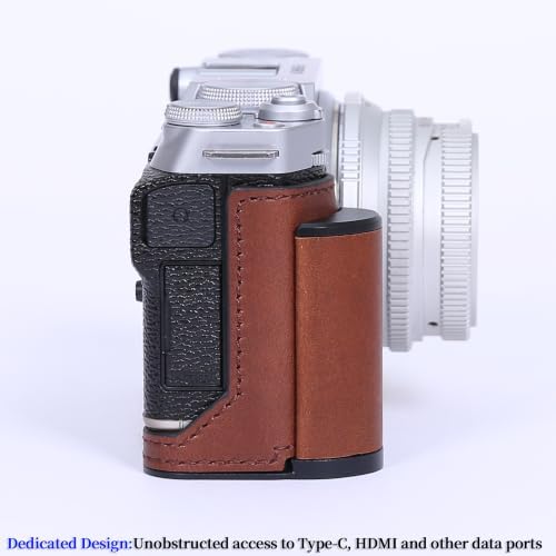Camera Genuine Leather Half Case ，Compatible with FUJIFILM X-M5 XM5 - Image 4