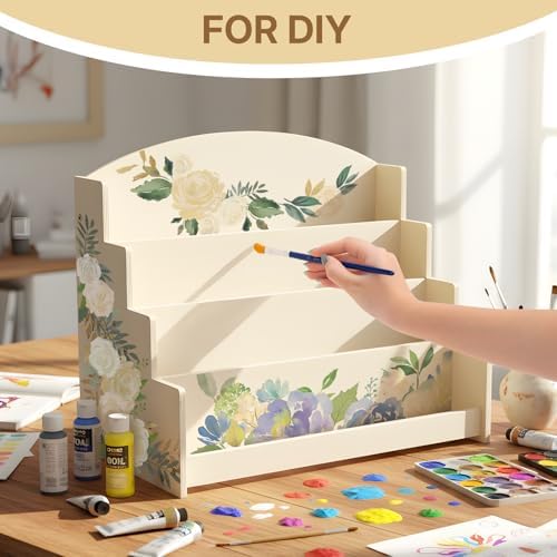 4 Tier 1Pc Wooden Greeting Card Display Stand - Image 2
