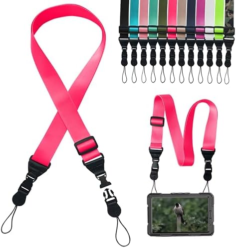 Adjustable Shoulder Strap:Comfortable iPad Strap Nylon Neck Lanyard for iPad/Samsung Tablet Case,Camera Binocular Crossbody Laptop Luggage Bag(Pink) by Gowjaw