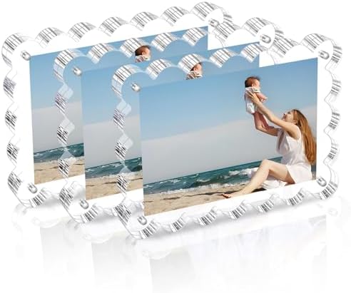Chivalral 3 Pack 4x6 Acrylic Picture Frame, Double-Sided Tabletop Display by Chivalral