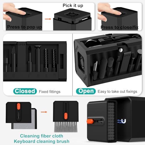 VICHYIE 32 in 1 Multi-Function Cleaning Kit for Electronic Devices (Black) - Image 6