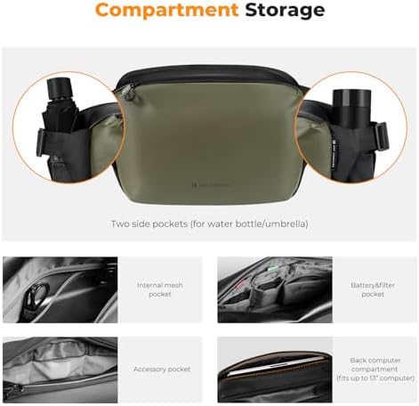 K&F CONCEPT Large Camera Sling Bag, Everyday Shoulder Bag - Image 4