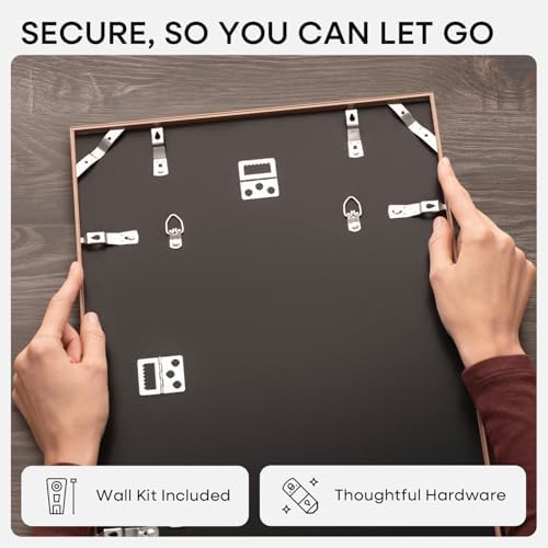Homeforia 12x24 Mocha Picture Frame, High-End Metal, 8x20 Mat, Glass - Image 5