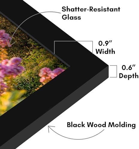 Americanflat 5.5x8.5 Picture Frame - Engineered Wood - Black - Image 3