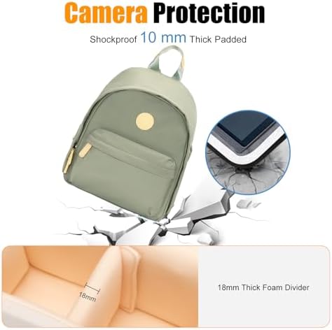 Cwatcun Camera Backpack for Women, Compact DSLR Bag with Tripod Strap - Image 6