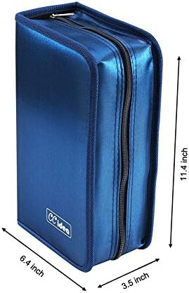 CCidea CD Case DVD Storage Holder, 128 Capacity DVD Cases Organizer CD Plastic Protective Carrying Binder,Portable Cd Wallet for Home Travel (Blue), 128-blue, L11 xW 6 x H3.5 INCH, Beauty Case - Image 3