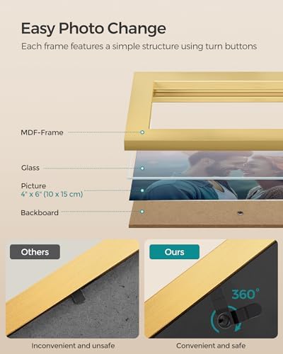 SONGMICS Picture Frames Collage Wall Decor, No Assembly Required - Image 4