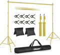 EMART Backdrop Stand 10x8.5FT Adjustable Back Drop Stand for Party -Gold by EMART