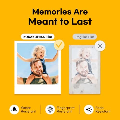 KODAK Mini Shot 3 Retro 3x3 Instant Camera, Photo Printer, 8 Sheets, White - Image 6