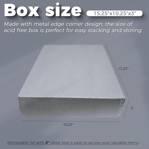 Lineco 10x15 Clamshell Archival Folio Storage Box, 3" Deep, Pack of 2 - Image 3