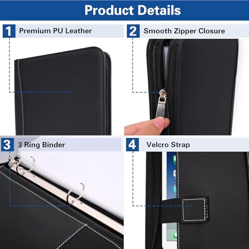 HAUTOCO Important Document Organizer Zipper Life Binder Family Emergency Binder Birth Certificates Protector, in Case I Go Missing Estate Planning Organizer - Include Category Label & Directory - Image 5