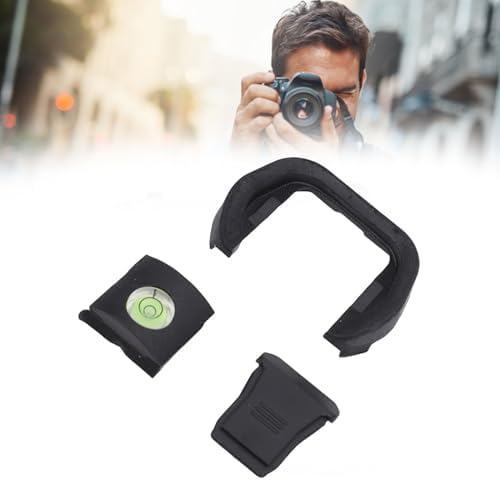 Pomya Camera Eyecup Viewfinder & Hot Shoe Cover Cap with Bubble Spirit Level Kit - Compatible with R5 R6, Soft Silicone Eye Cup, Dust Proof, Accurate Leveling - Image 2