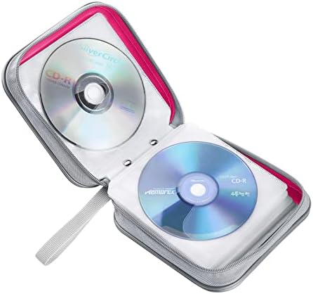 Siveit CD/DVD Cases 40 Capacity Disc Storage Binder for Car(Hot Pink) - Image 5